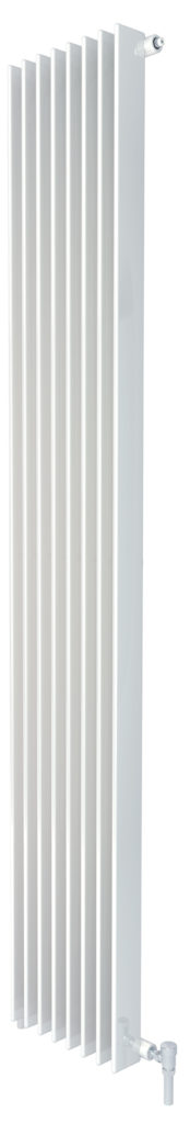 Side on image of Concord Slimline radiator in white