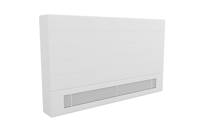 Low Surface Temperature White Radiator with plain white background